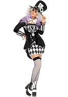 Female Mad Hatter, costume dress, velvet, stripes